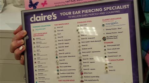 claires pericing|claire's piercing prices uk.